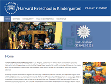 Tablet Screenshot of harvardpreschoolandkindergarten.com